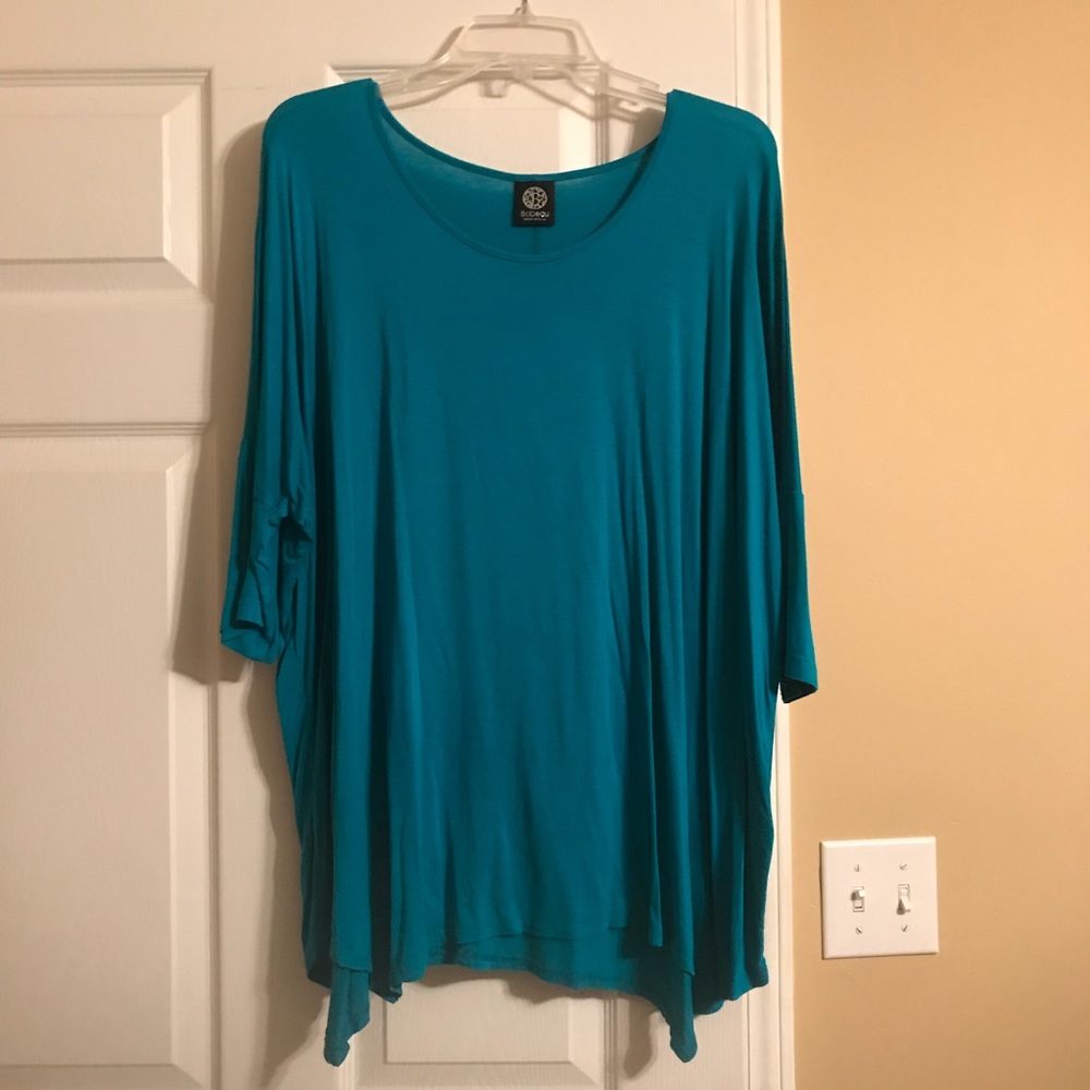 Bobeau Turquoise Loose Top